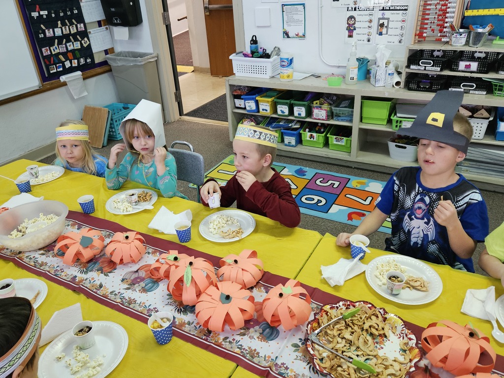 students celebrating a feast