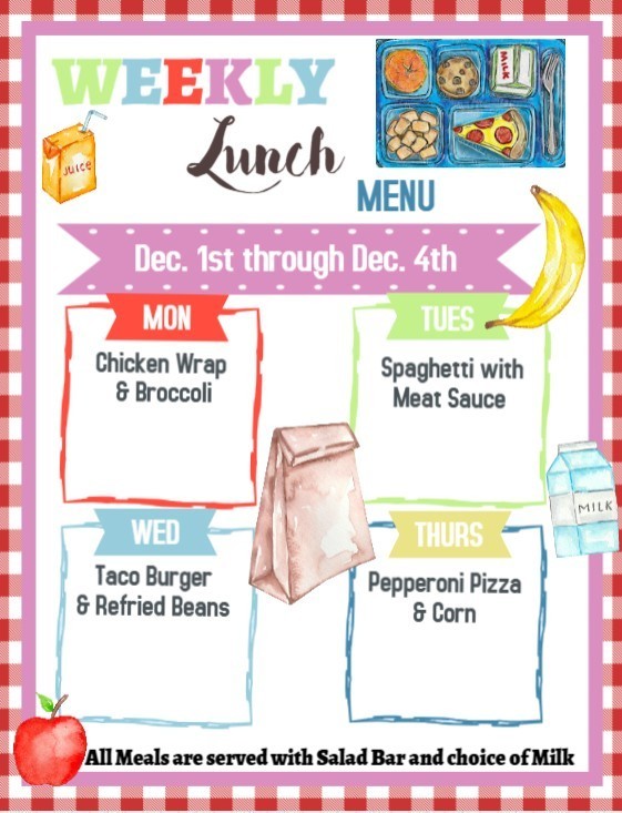 Lunch menu