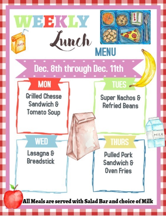 Lunch menu