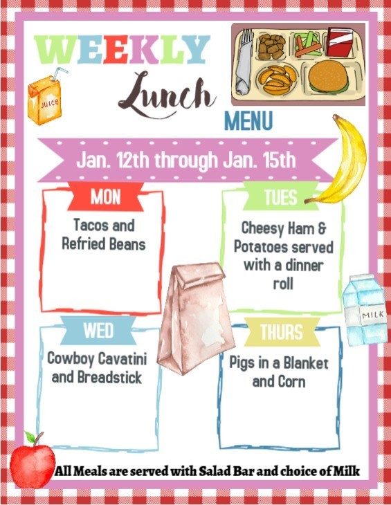 Lunch menu