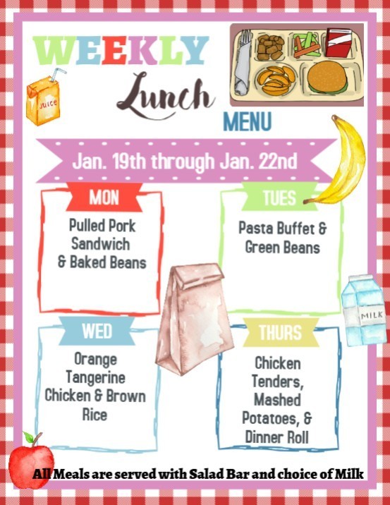 Lunch menu