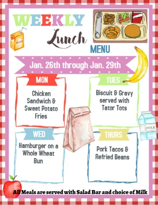 Lunch menu