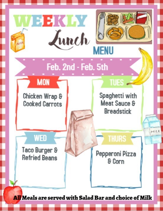 Lunch menu