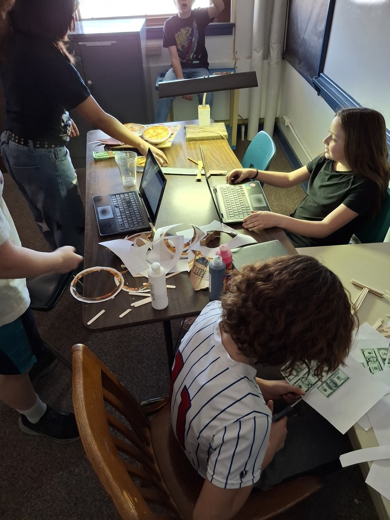 The students in Mr. Tussing's 6th & 8th grade history classes are making skits! The 6th graders' are about reincarnation and Ancient India. The 8th graders' are telling the story of Tecumseh and his confederacy. Stay tuned for their presentations next week!