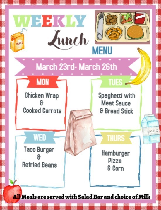 Lunch menu