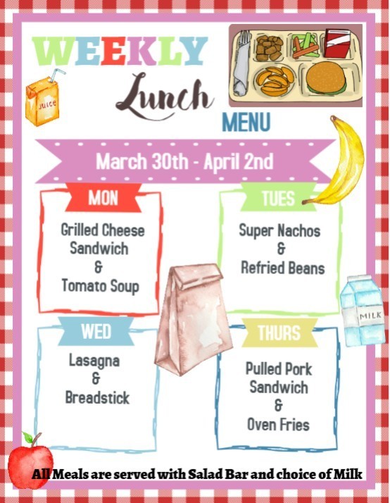 Lunch menu
