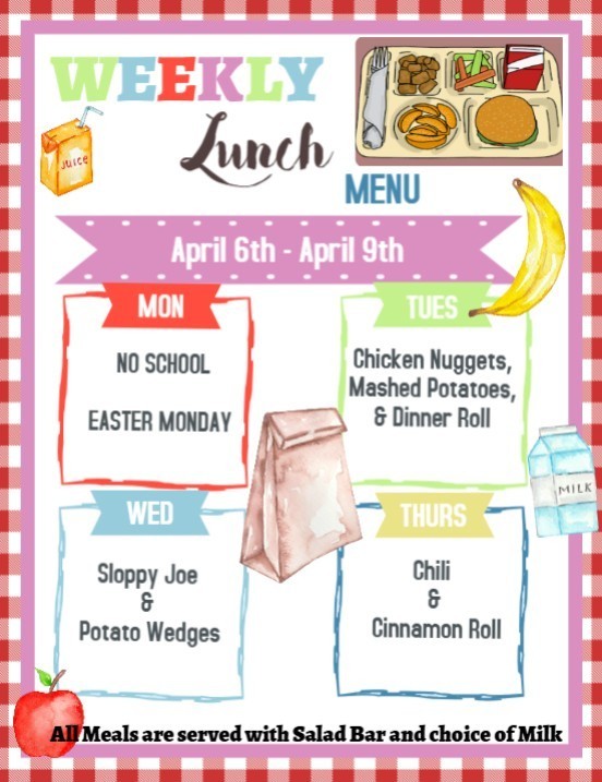 Lunch menu