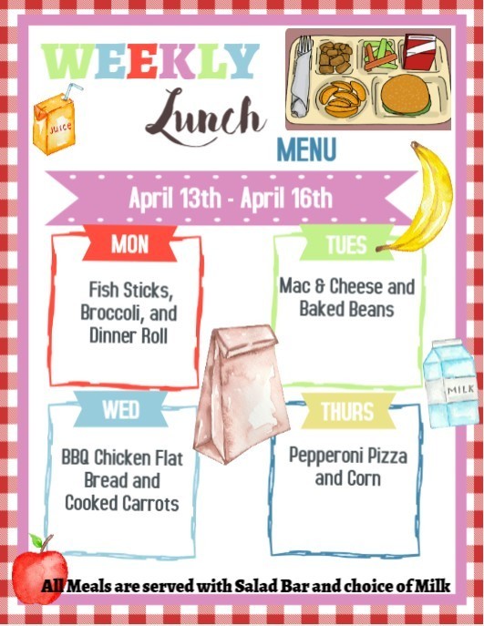 Lunch menu