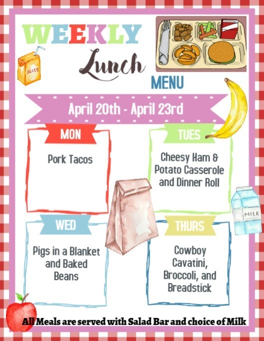 Lunch menu