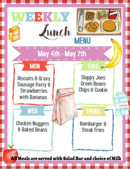 Lunch menu
