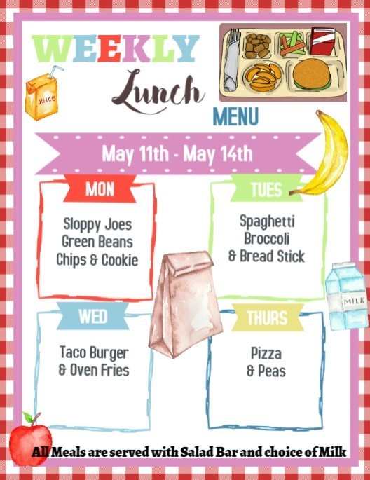 Lunch menu