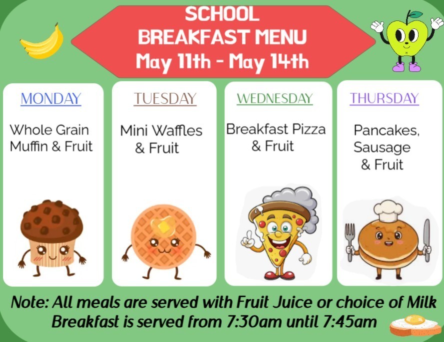 Breakfast menu