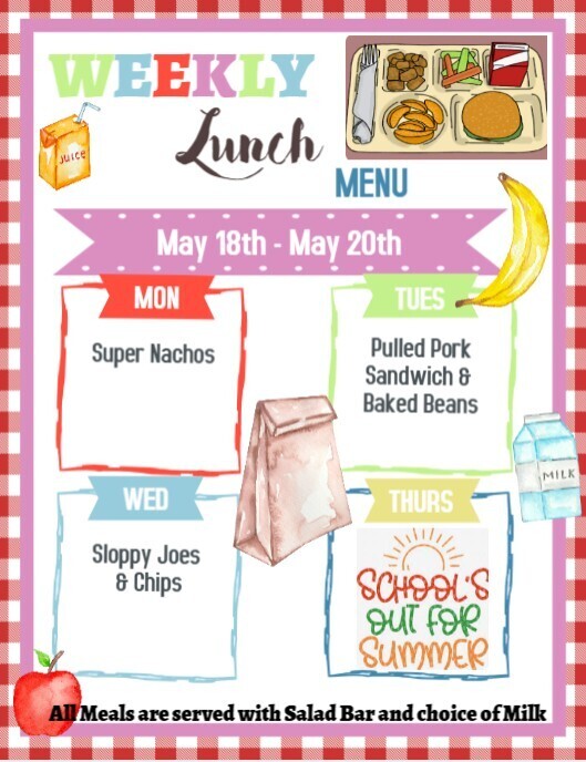Lunch menu
