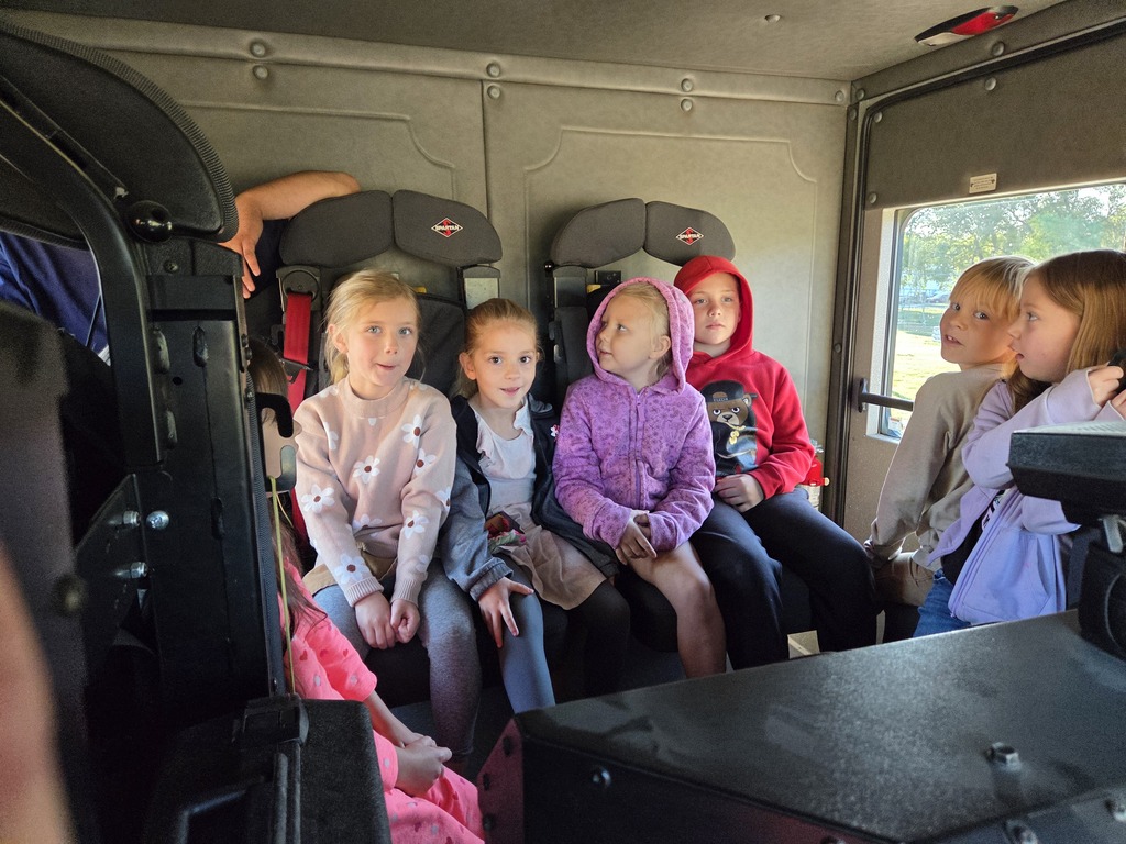 6 kids in a fire truck 