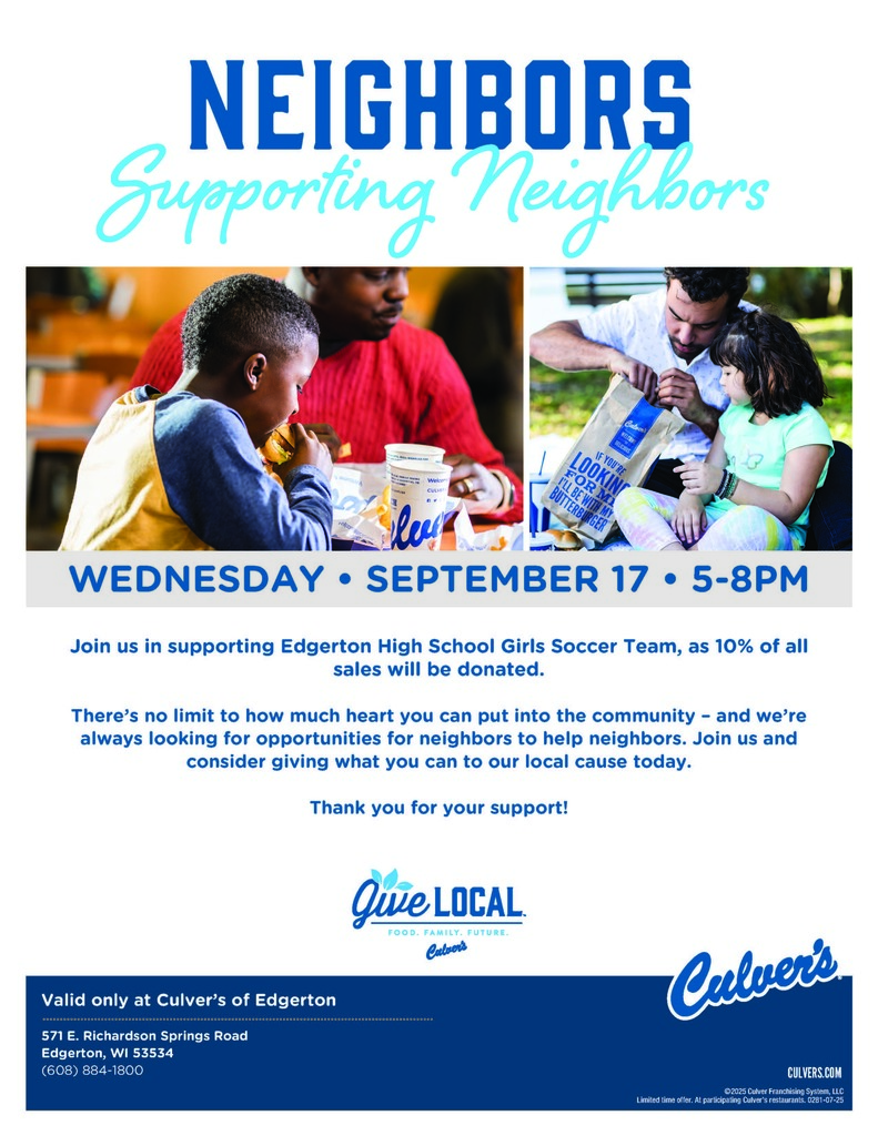Culver Fundraising Night Sept 17th - 5-8pm