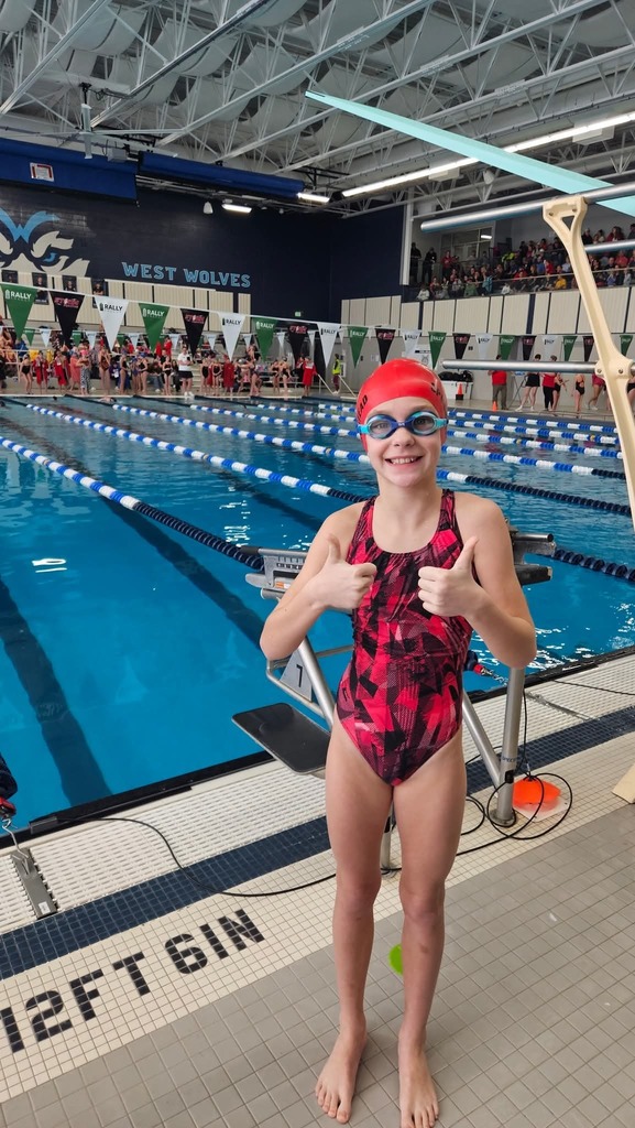 Thumbs up from a swimmer after an event.