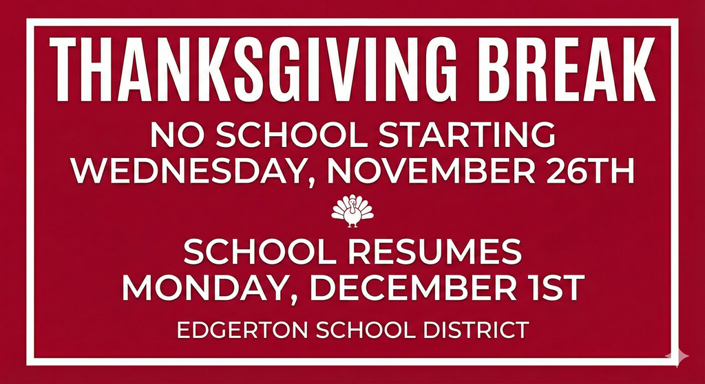 Thanksgiving Break - November 26th - Dec 1st.
