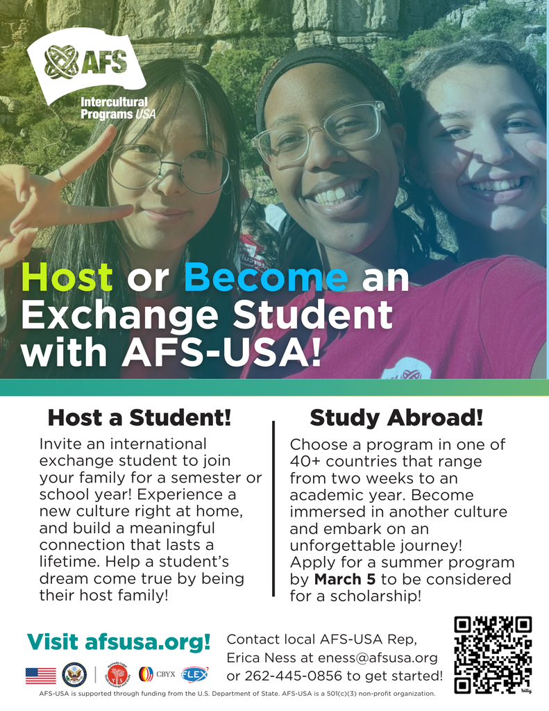 Host or Become an AFS Student.
