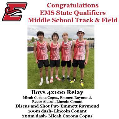 4 qualifers for MS Boys Track