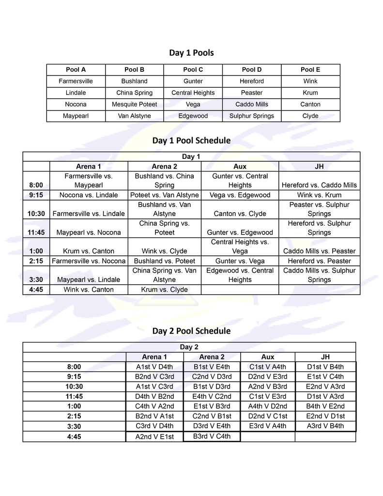 Schedule