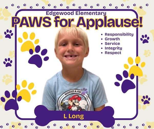 Edgewood Elementary PAWS for APPLAUSE