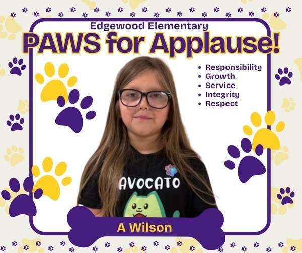 Edgewood Elementary PAWS for APPLAUSE