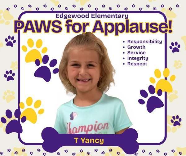 Edgewood Elementary PAWS for APPLAUSE
