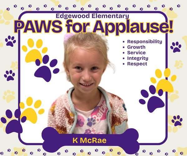 Edgewood Elementary PAWS for APPLAUSE