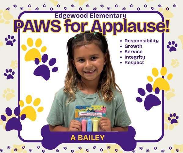 Edgewood Elementary PAWS for Applause