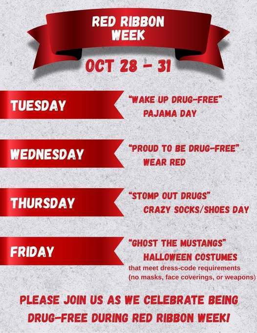 Don't miss out on Red Ribbon Week!!