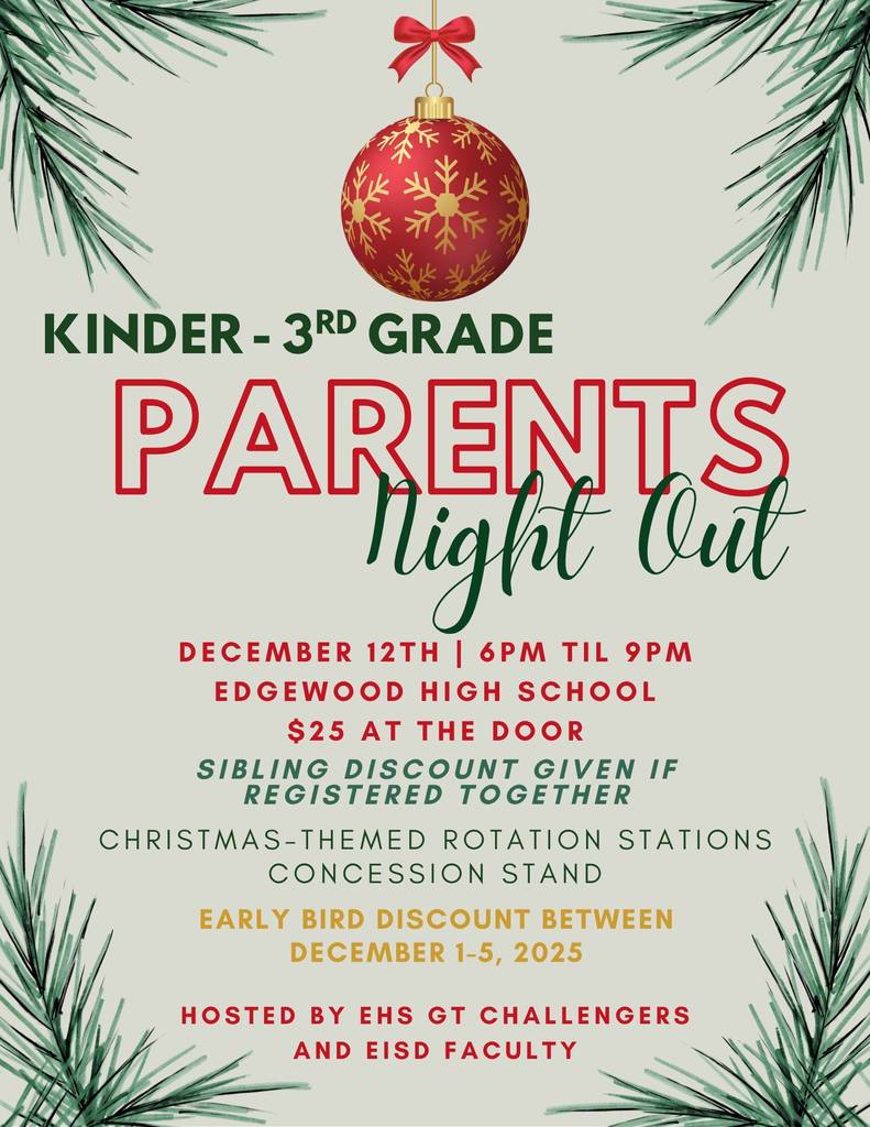 GT Fundraiser - Parent's Night Out!