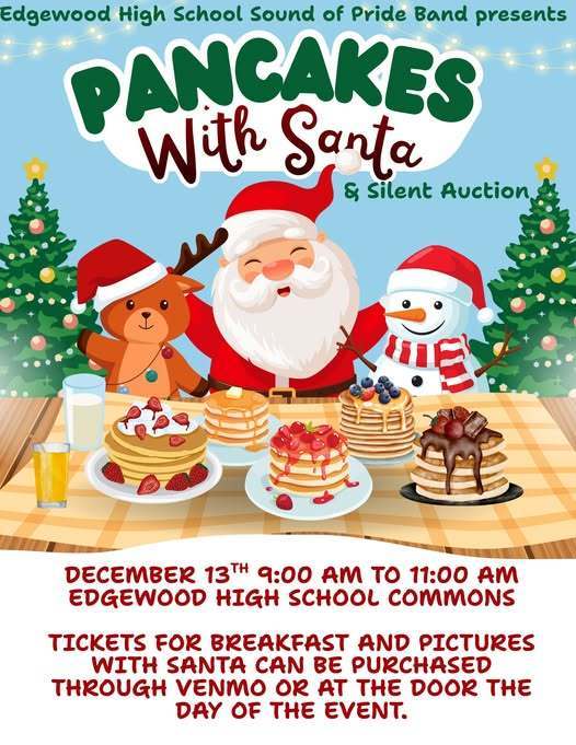 Pancakes with Santa on Saturday morning!