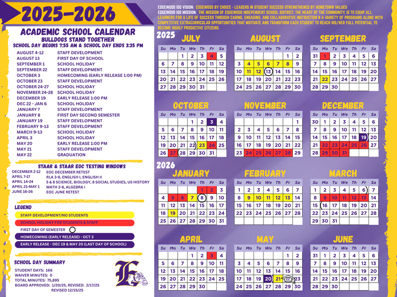 Revised Calendar