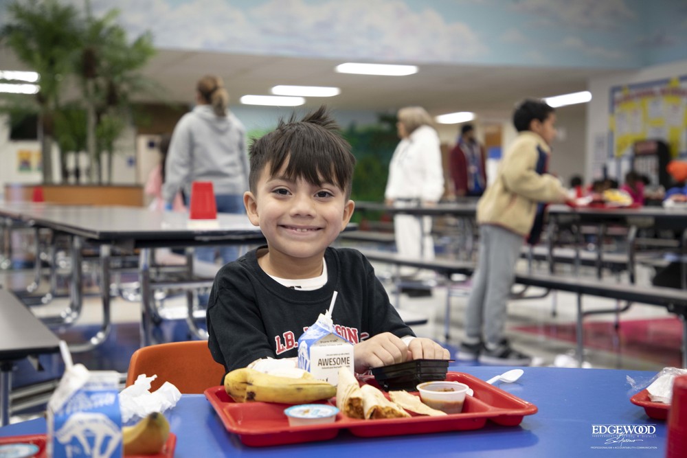 student lunch at LBJ