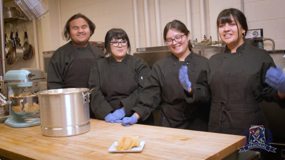 students making tamales