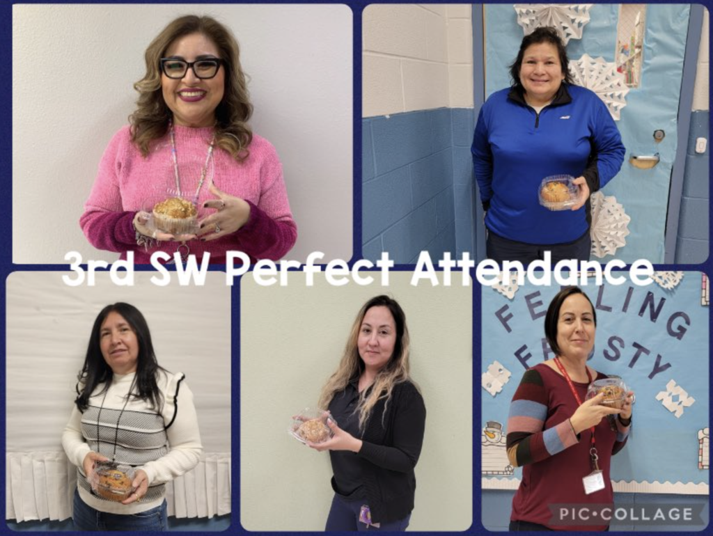 Educators who had perfect attendance for the 3rd six weeks