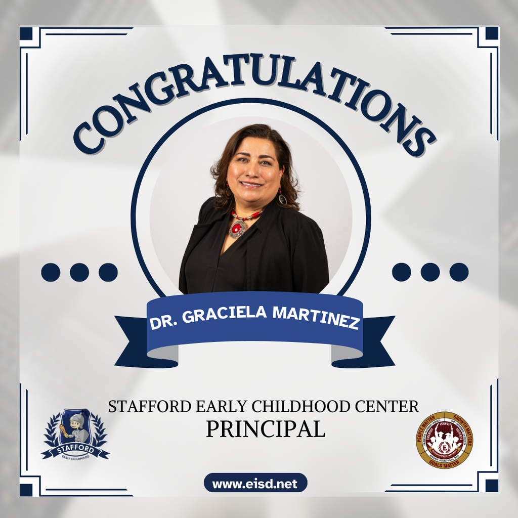 Dr. Martinez as the new principal at Stafford ECC