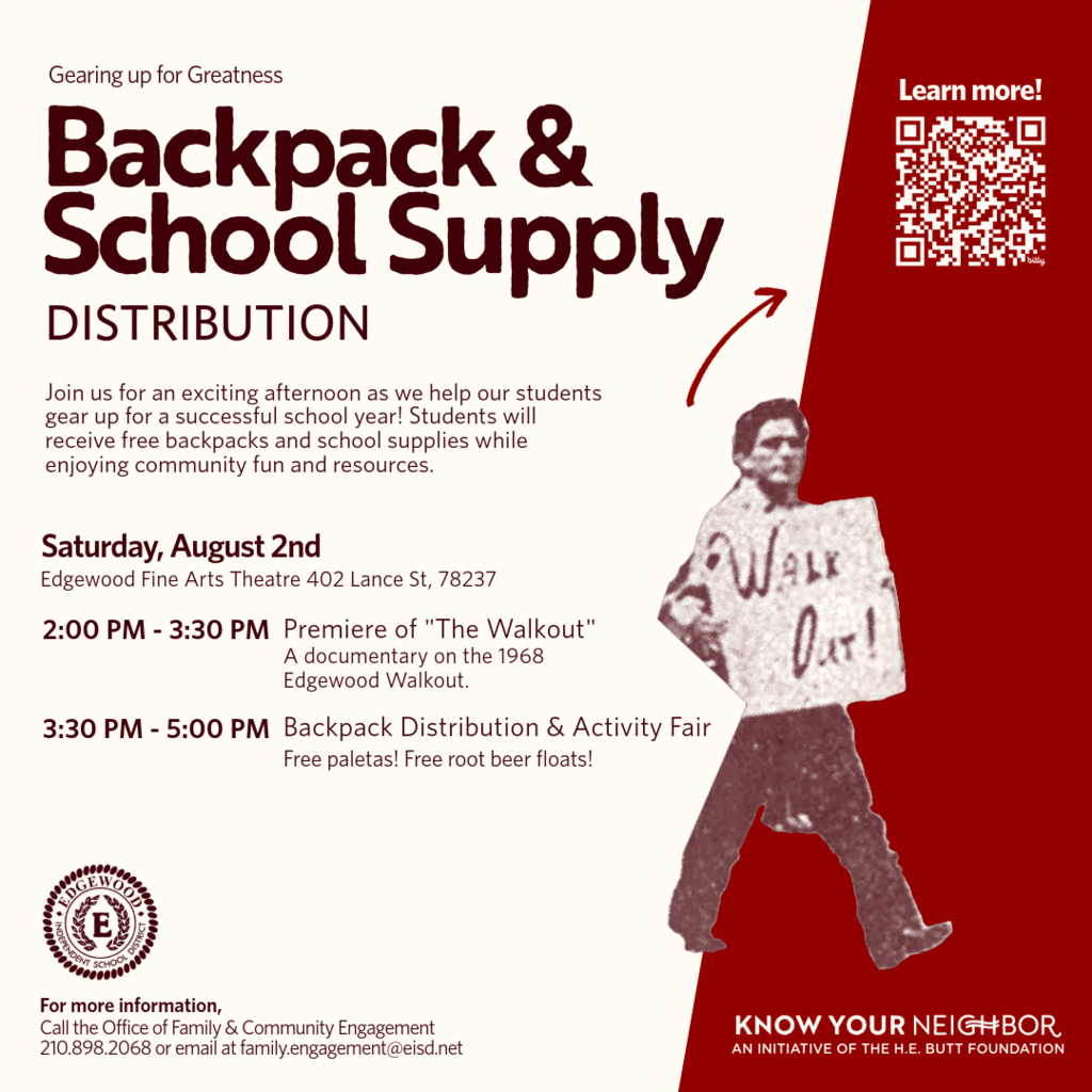 Backpack & school supply distribution event on August 2