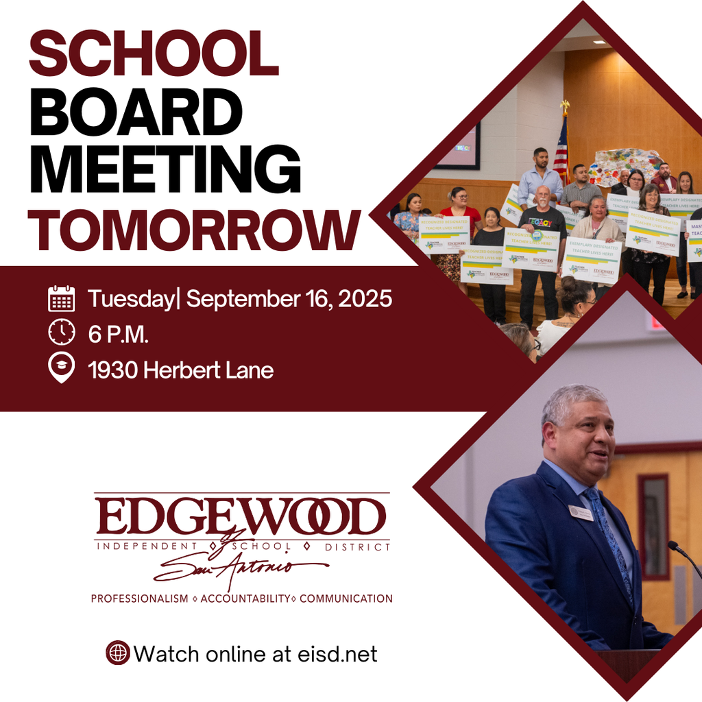 Board Meeting tomorrow at 6 p.m. 