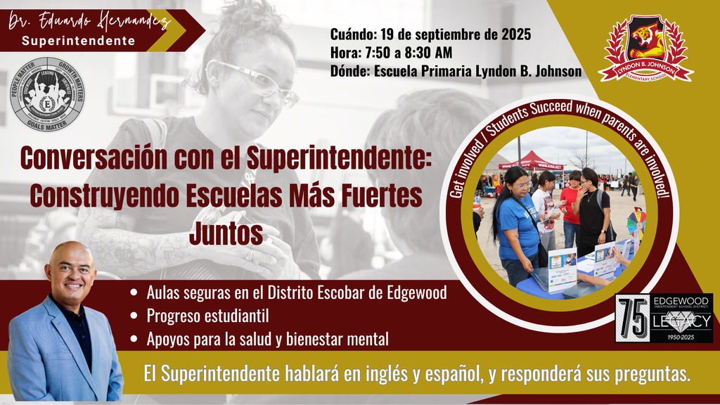 Parent Talk With the Superintendent on Sept. 19