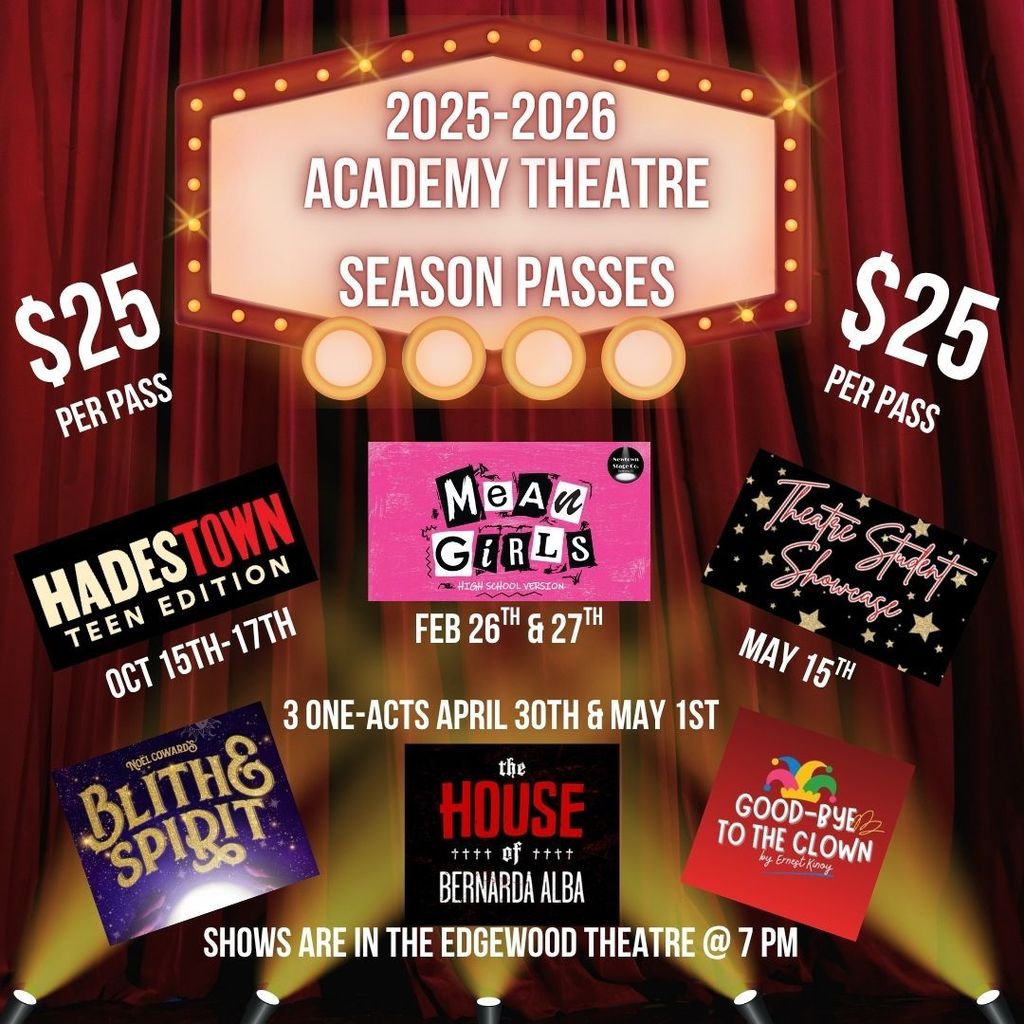 Academy Acting Company Season Pass offer all shows for just $25 a person