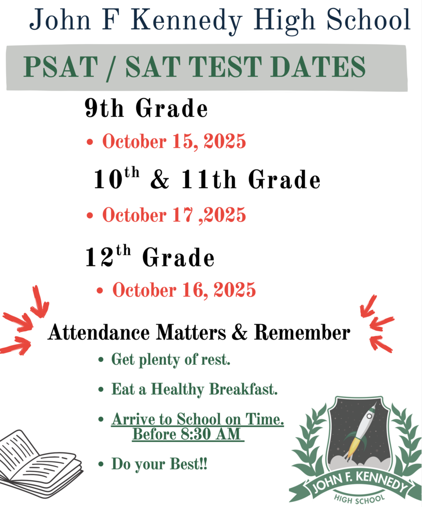 PSAT & SAT Testing Dates for JFK 
