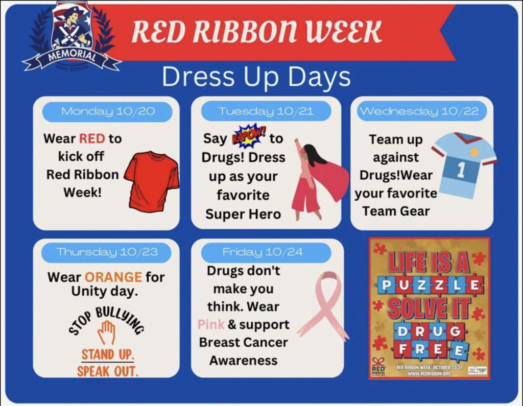 Red Ribbon Week at Memorial High School