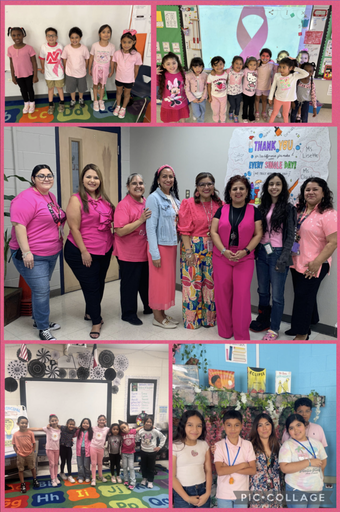 HBG students wearing pink in support of breast cancer awareness month