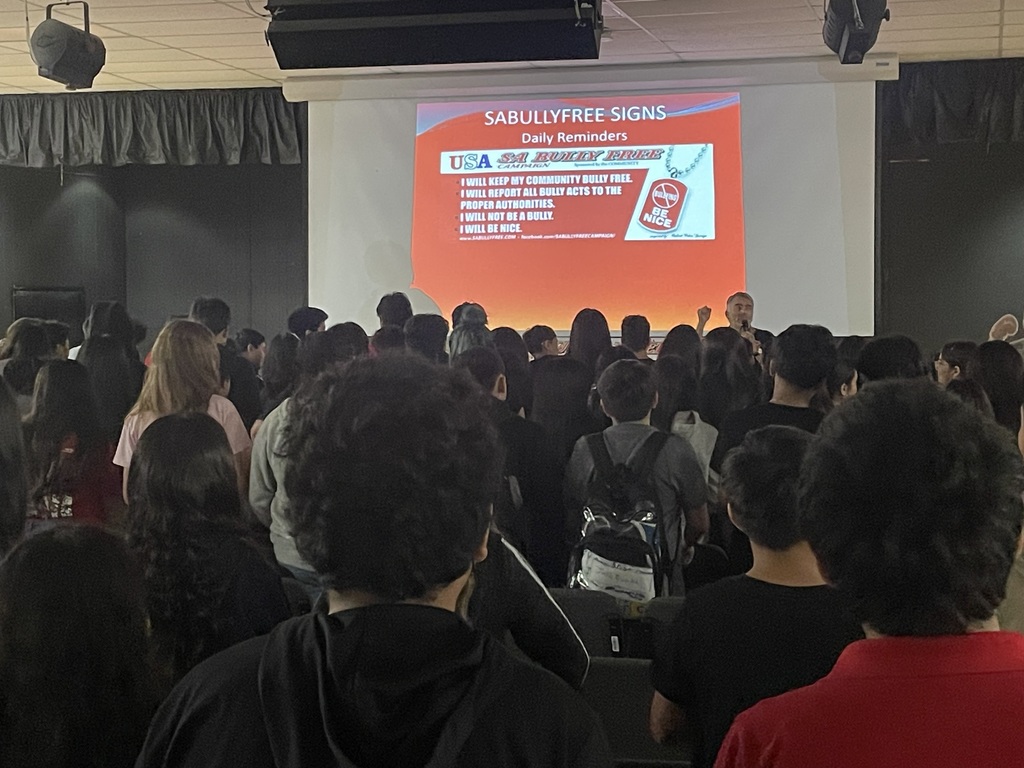 SAbullyfree Campaign presented to Gus Garcia students. 