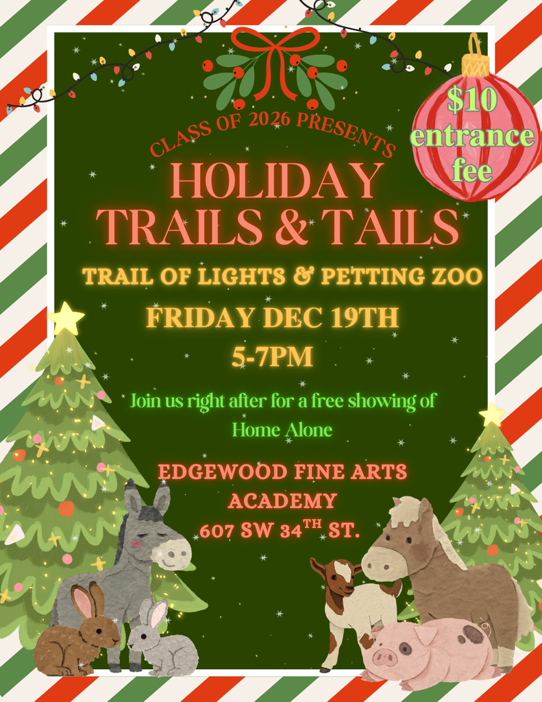 Holiday Trails & Tails lights and petting zoo, Friday. Dec. 19 5-7 p.m.