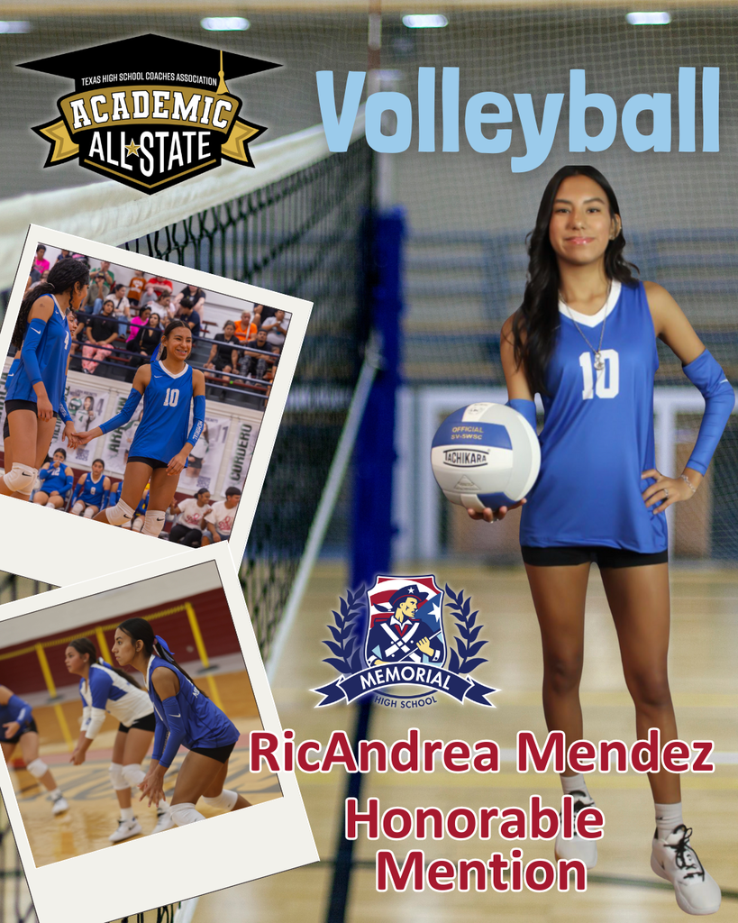 RicAndrea Mendez earned all-state academic honors for her senior volleyball season