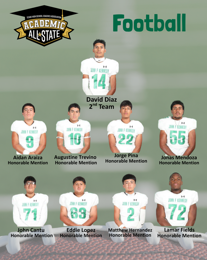 Rocket Football Academic All State 2025