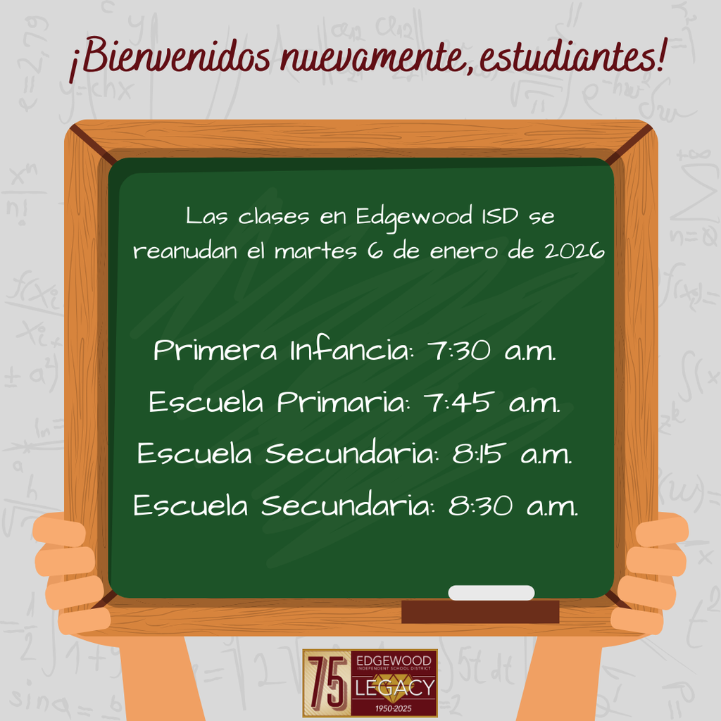 bienvenido nuevamenta, estudiantes