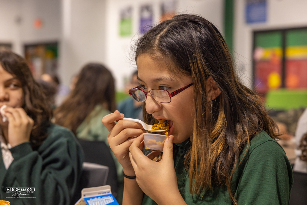 menu option taste testing at Las Palmas Leadership School